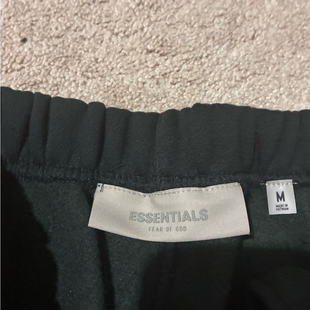 Essentials Black Drawstring Sweatpants